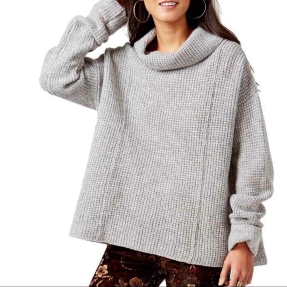 Free People Side Winder Wool Sweater Size Medium Cabincore Scandi Girl